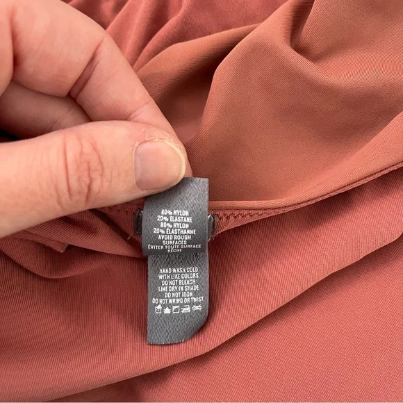 AERIE x AEO One Piece Side Cutout Swimsuit in Dusty Rose - Picture 11 of 12